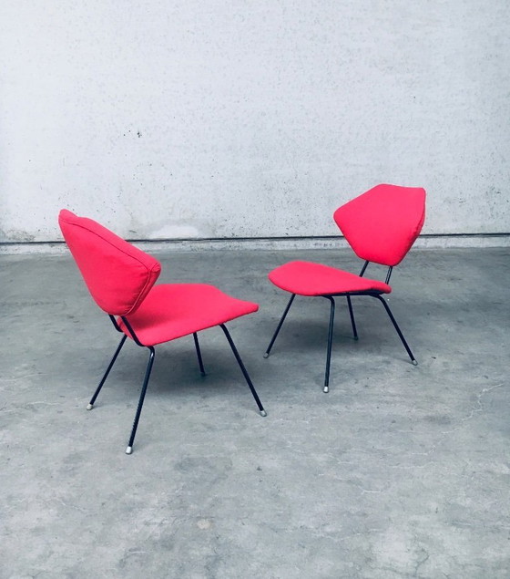 Image 1 of Midcentury Modern Design Low Side Chair set, Italy 1950's