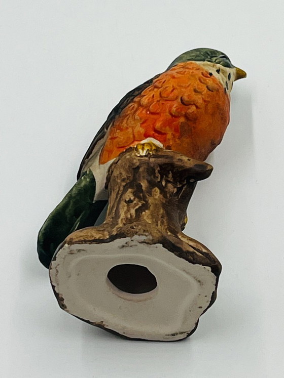Figura de Petirrojo Americano en Porcelana Bizcocho, Objetos decorativos, Cerámica, Verde (foto 8 de 8)