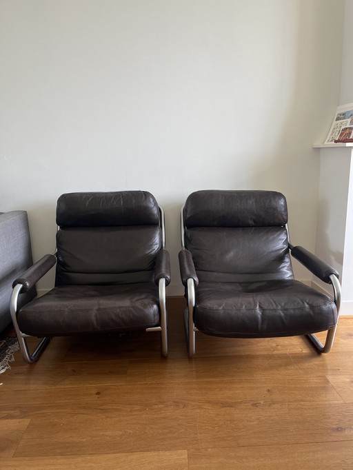 2x Gelderland 801 armchairs '70 - Jan des Bouvrie