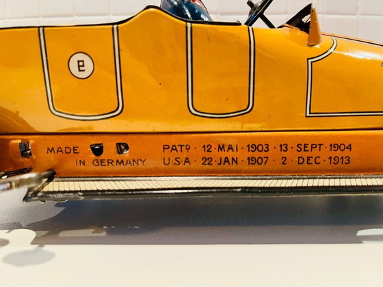 Image 1 of Voiture de tourisme décapotable Lehmann Velleda avec figurine de pilote EPL 730 1900-1910 JOUET EN FER-BLANC