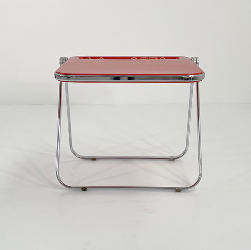 Bureau pliant en platine rouge de Giancarlo Piretti pour Anonima Castelli, 1970S