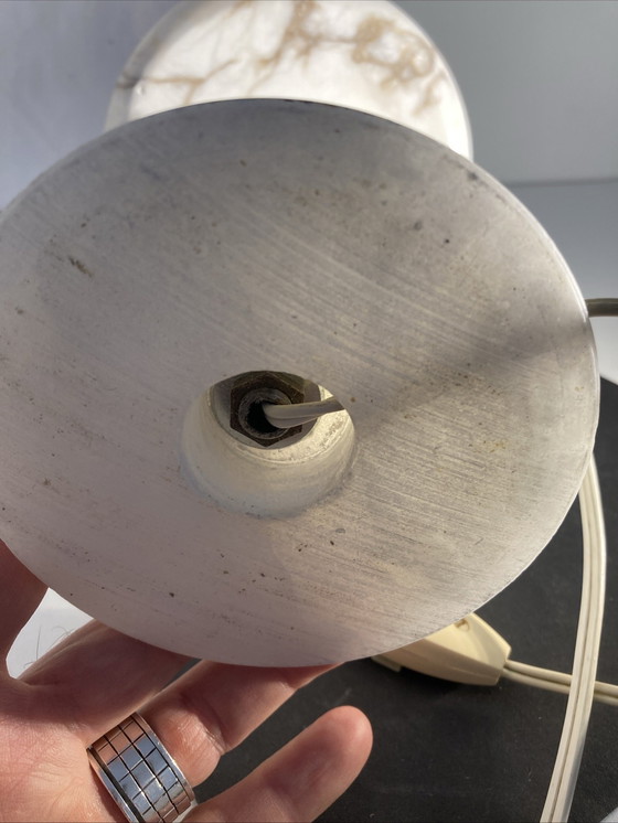 Image 1 of Vintage 70s Alabaster Table Lamp