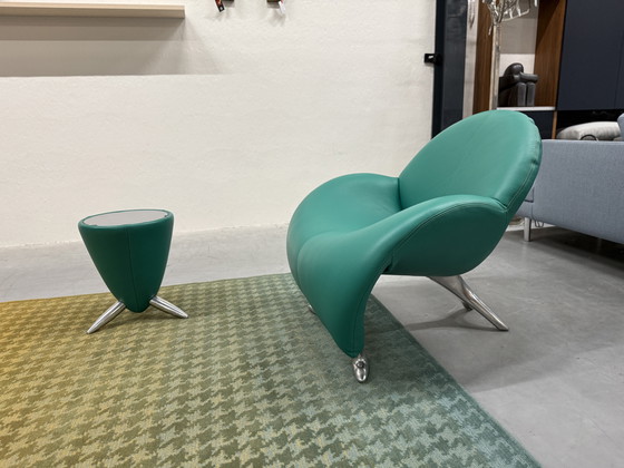 Image 1 of Leolux Papageno Fauteuil Senso Lagoon leer 