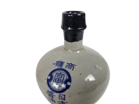 Image 1 of Japanse soja-flessen (3) - steengoed met zoutglazuur - Japan Shoyu’  - ‘Nippon Shoyu’ - Japan - 2e helft 20e eeuw