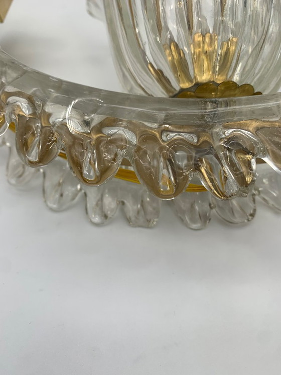 Image 1 of Paire d'appliques murales vintage en verre de Murano, fabriquées en Italie.