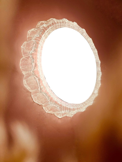 Unique Frosty Schöninger mirror with lighting