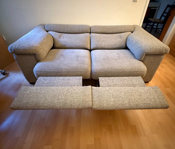 Image 1 of Light grey recliner sofa for sale