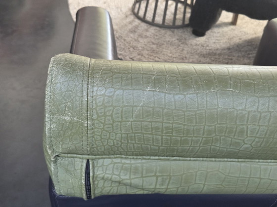 Leolux vintage leather Armchairs 2x – Metal (photo 8 of 8)