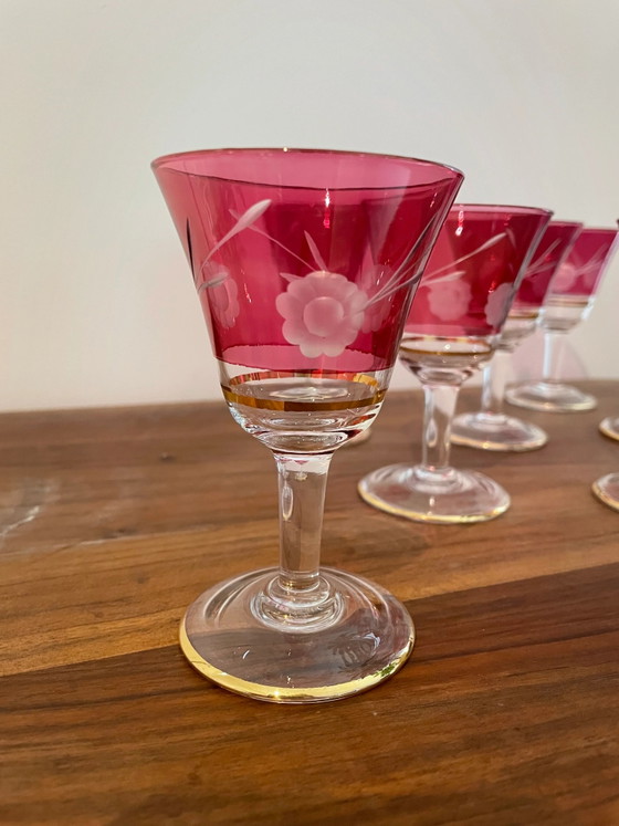 Kavel 7 kristallen likeurglazen – Glazen & Karaffen, Crystal (photo 4 of 4)