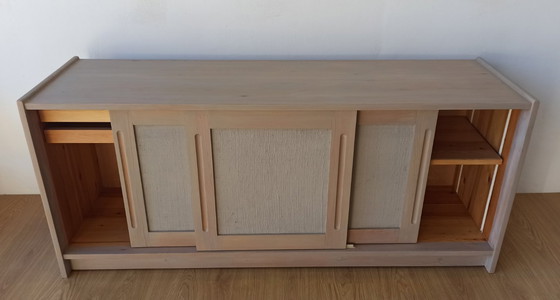 Image 1 of Scandinavian woden long sideboard. 