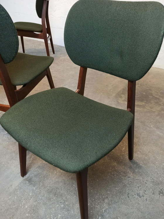 4 x sedie da pranzo mid-century – Tessile, Legno (photo 10 of 15)