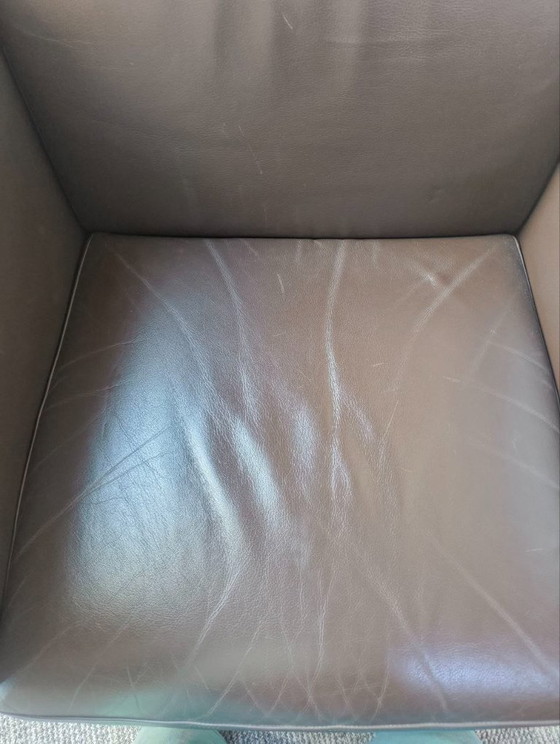 Image 1 of Set van 2 exclusieve Walter Knoll Foster 501 leren fauteuils - Donkerbruin