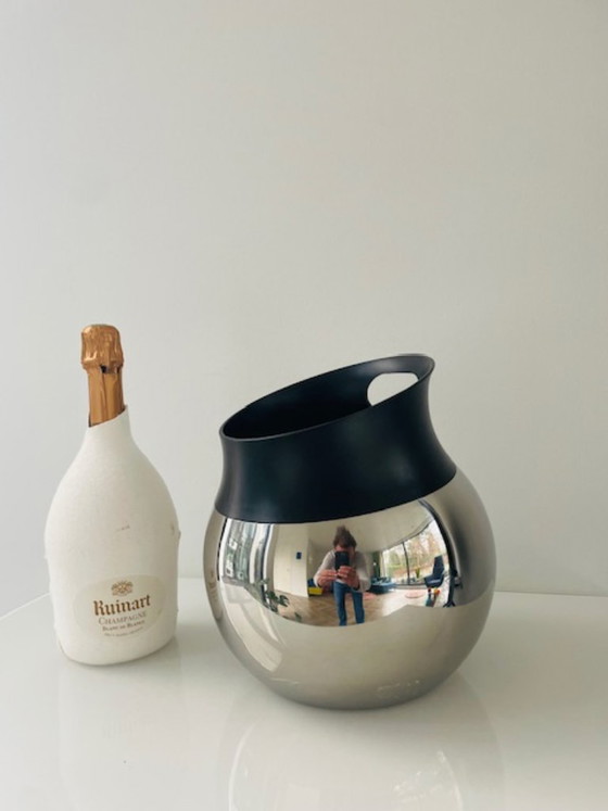 BergHOFF Zeno wijn- en champagnekoeler, RVS design, Tafelaccessoires, Kunststof, Roestvrij staal, Zwart (foto 4 van 14)