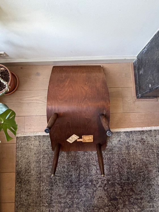 Vintage Carter Brothers Scoop Chair – Kuipstoelen, Textile, Wood (photo 5 of 5)