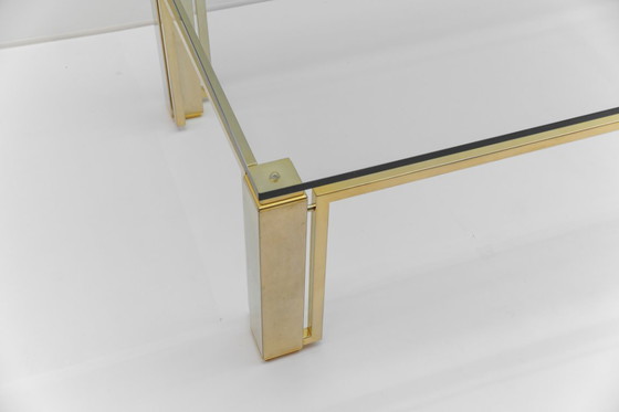 Image 1 of Square Golden Coffee Table, 1970s