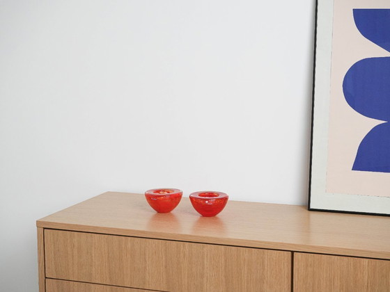 Image 1 of Juego de portavelas de cristal, diseño sueco, década de 1970, fabricado por Kosta Boda.