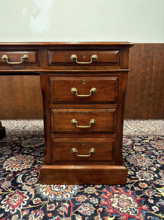 Klassischer englischer Globe Wernicke Schreibtisch – Leather, Wood (photo 11 of 19)