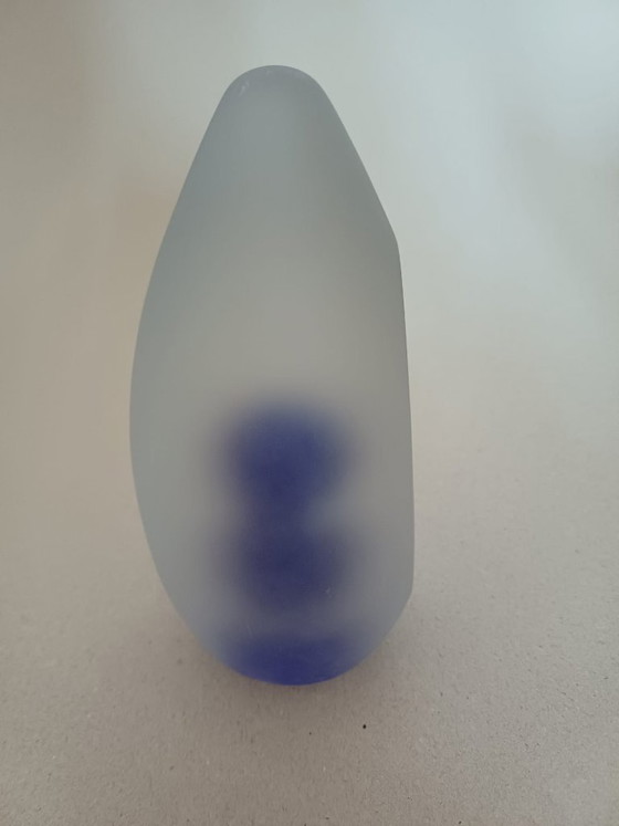 Strömbergshyttan – Escultura artística en vidrio azul – Studio Glas – Escandinavo – Suecia (photo 4 of 5)
