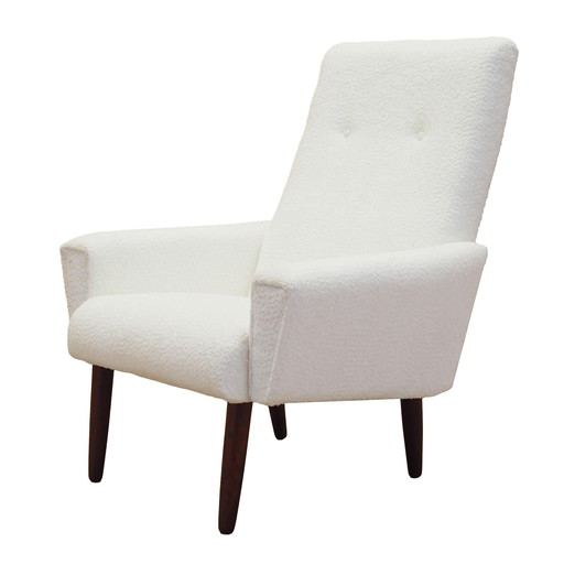 White armchair, Danish design, 1970s, production: Denmark