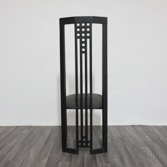 Image 1 of Giorgetti Tris Holzthronstühle, modernes Design der 1970er Jahre