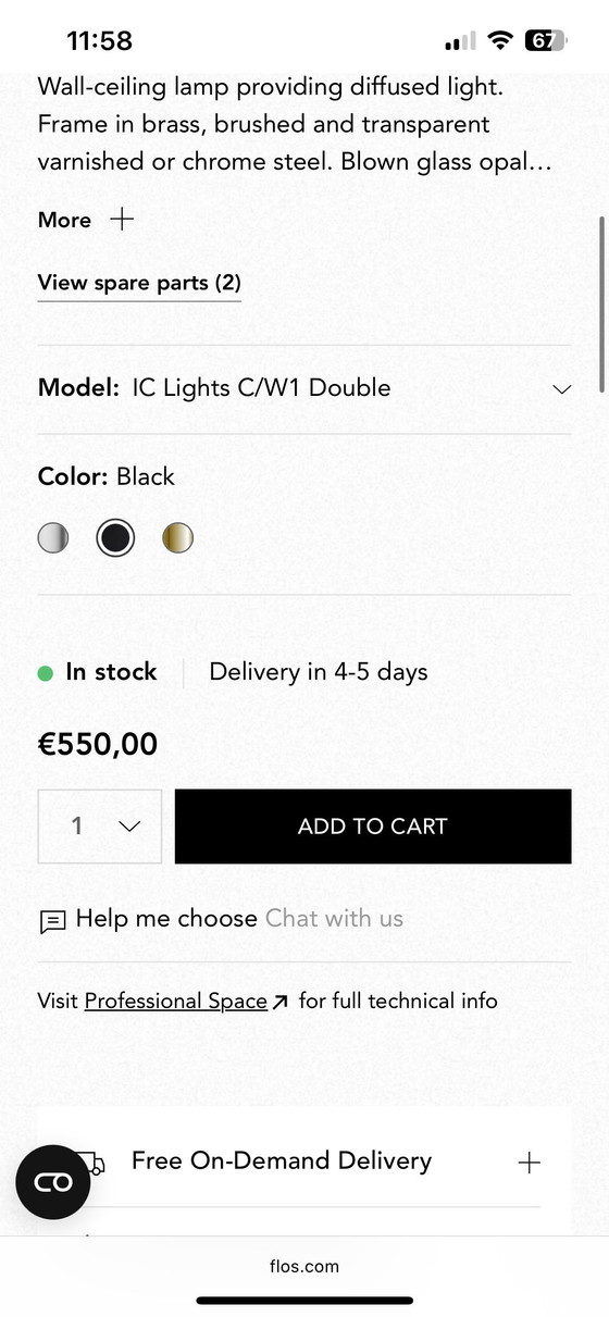 Image 1 of Flos IC Cw-1 Lampada doppia