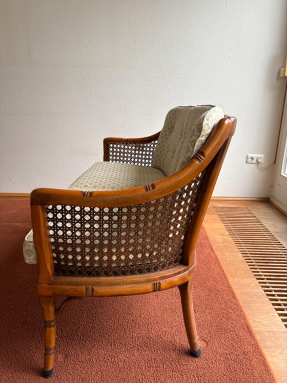 Image 1 of Panca di metà secolo di Wilhelm Knoll con intreccio viennese