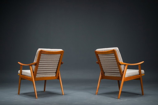 Stuhlset Modell 563 von Fredrik Kayser für Vatne Lenestolfabrikk, Norwegen, 1960er Jahre