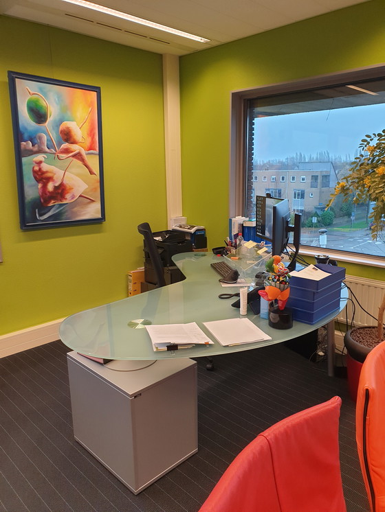 Image 1 of Ultom Isotta, escritorio en forma de riñón de diseño italiano del diseñador Lorenzo Marcolin