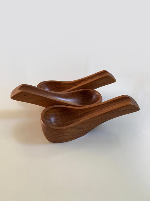Vintage Jean Gillon Jacaranda Rosewood Pipe Holder – Italma WoodArt Brazil 1960s – decoratieve objecten