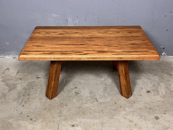 Image 1 of Brutalist Oak Coffee Table Japandi Wabi Sabi