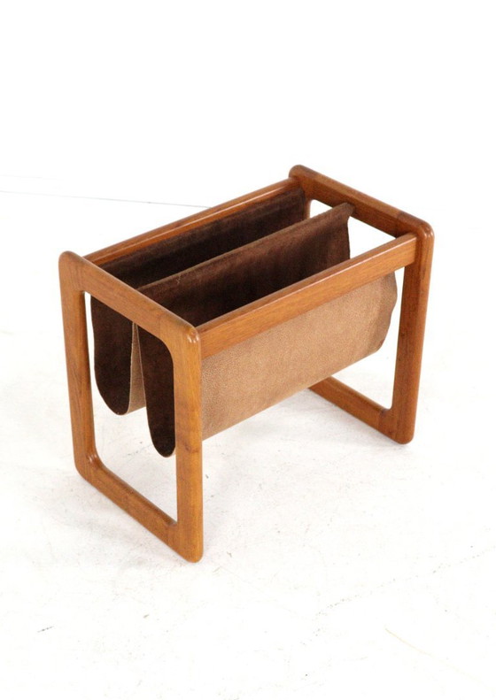 Image 1 of Vildbjerg furniture factory reading holder magazine rack vintage teak Danish