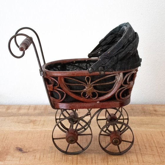 Image 1 of Antique Victorian-style doll pram