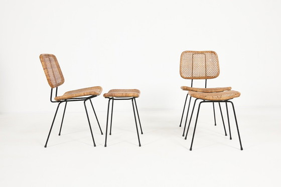 Image 1 of Set di sedie italiane in stile Mid-Century Modern degli anni '60.
