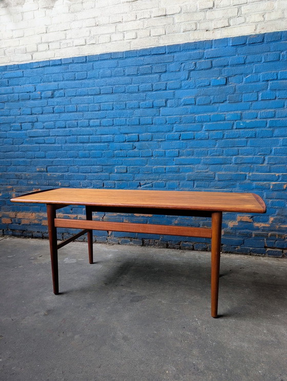 Vintage Deense teakhouten salontafel, Bruin (foto 8 van 8)