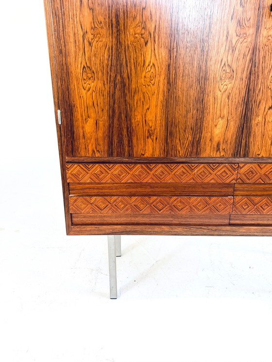 Image 1 of Vintage-Highboard aus Palisanderholz, 1960er Jahre