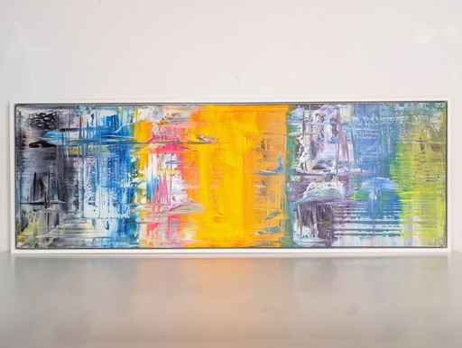 Original Kim Dieu acrylic painting, modern picture, Inspire Art, 150x50