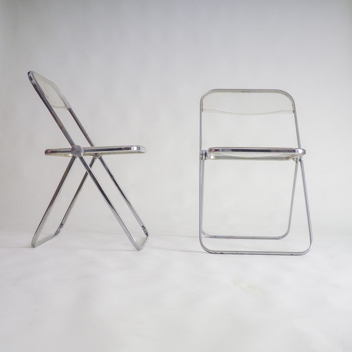 2 x Plia Stoelen van Giancarlo Piretti voor Castelli
