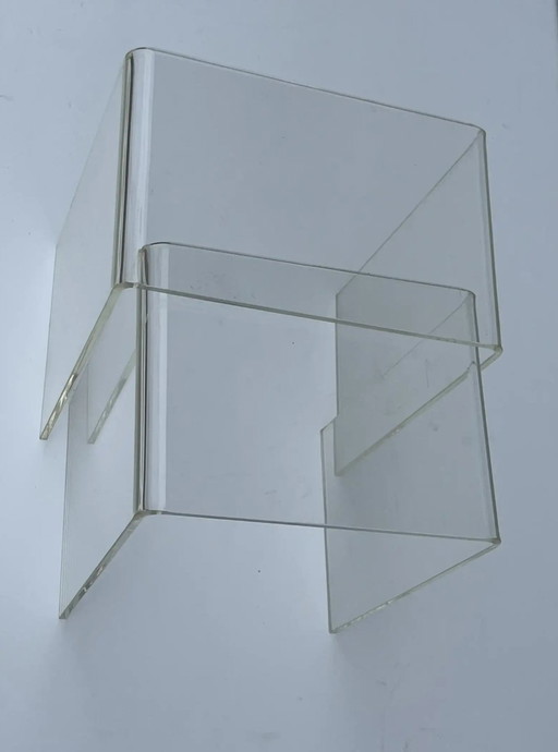 Nesting Tables Acrylic Vintage 60s 70s Seventies Sixties Tafeltjes Set