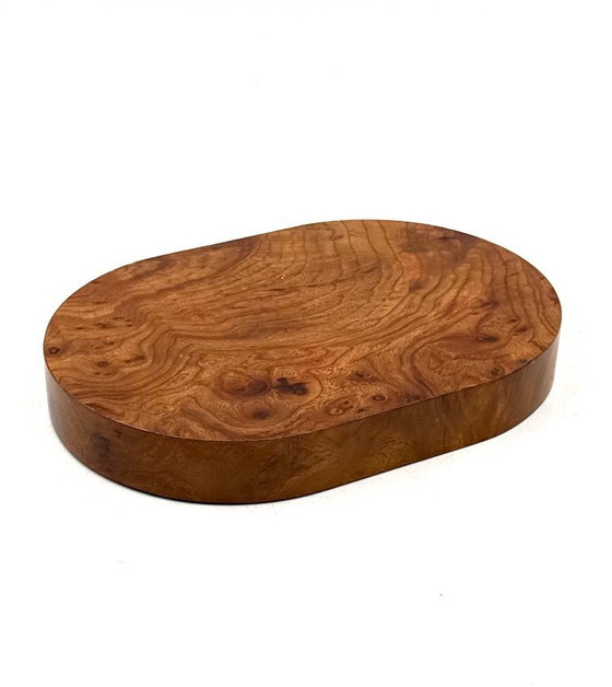 Image 1 of Mid-century olive wood ashtray, Italy ca. 1970