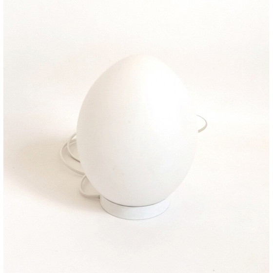 Image 1 of Vintage egg lamp in white opaline, 1970