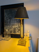 Vintage Hollywood Regency Table Lamp – Crystal & Brass (1960s/1970s)