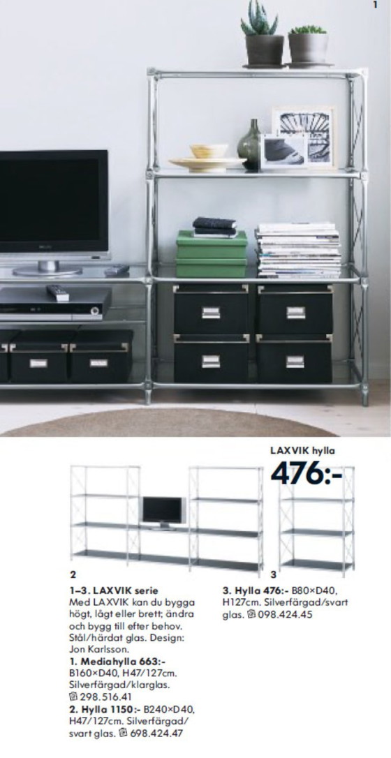 Image 1 of Vintage wandkast met 2 bijzettafels (Ikea Laxvik)