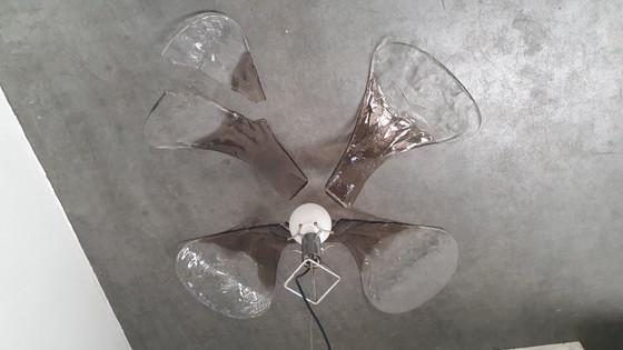 Image 1 of Grand pendentif fleur en verre de Murano, Carlo Nason Mazzega, Italie, années 60
