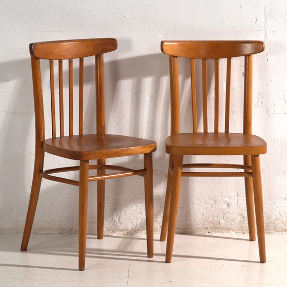 Antique chairs in TON bentwood – Czechoslovakia, circa 1960 #9 – Dining chairs (photo 8 of 40)