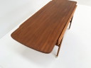 Tavolino da caffè di metà secolo con piano reversibile in teak/formica, anni '50