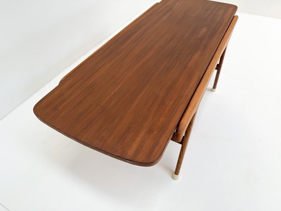 Image 1 of Mid-Century Coffee Table with Reversible Teak/Formica Top, 1950s
