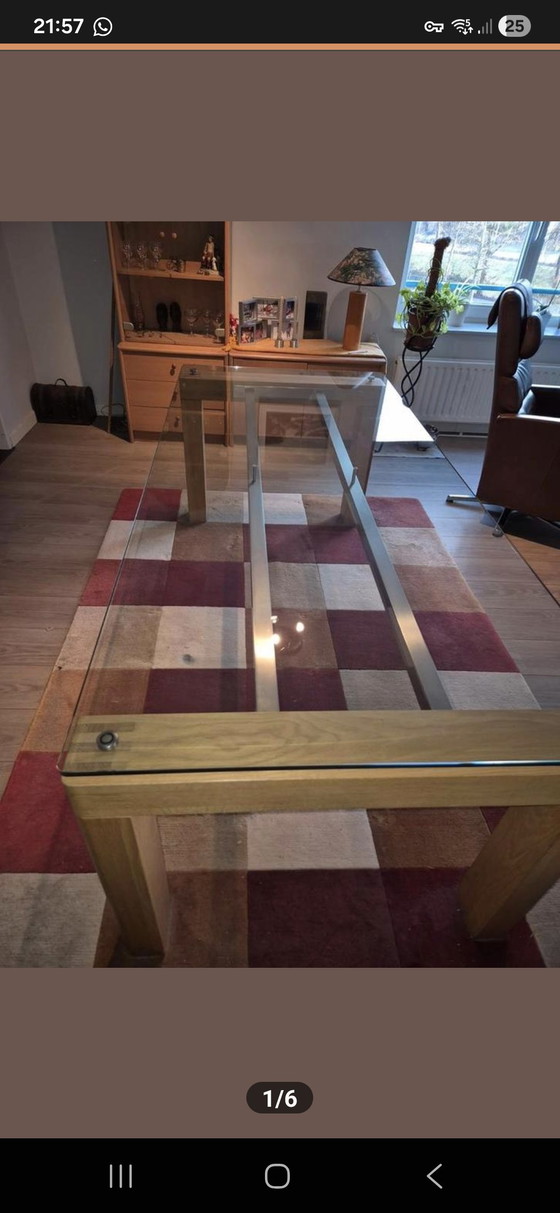 Image 1 of Esstisch mit 6 Lederstühlen