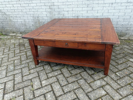 Tavolino da caffè quadrato in teak