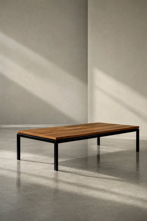 Vintage lage teakhouten salontafel in mid-century modern stijl, Denemarken, jaren 70 – Wood