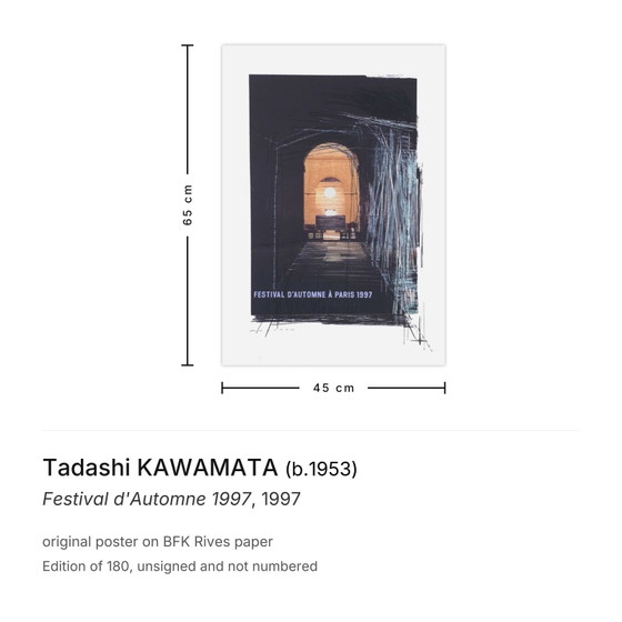Image 1 of Tadashi KAWAMATA Festival d'Automne Poster 1997